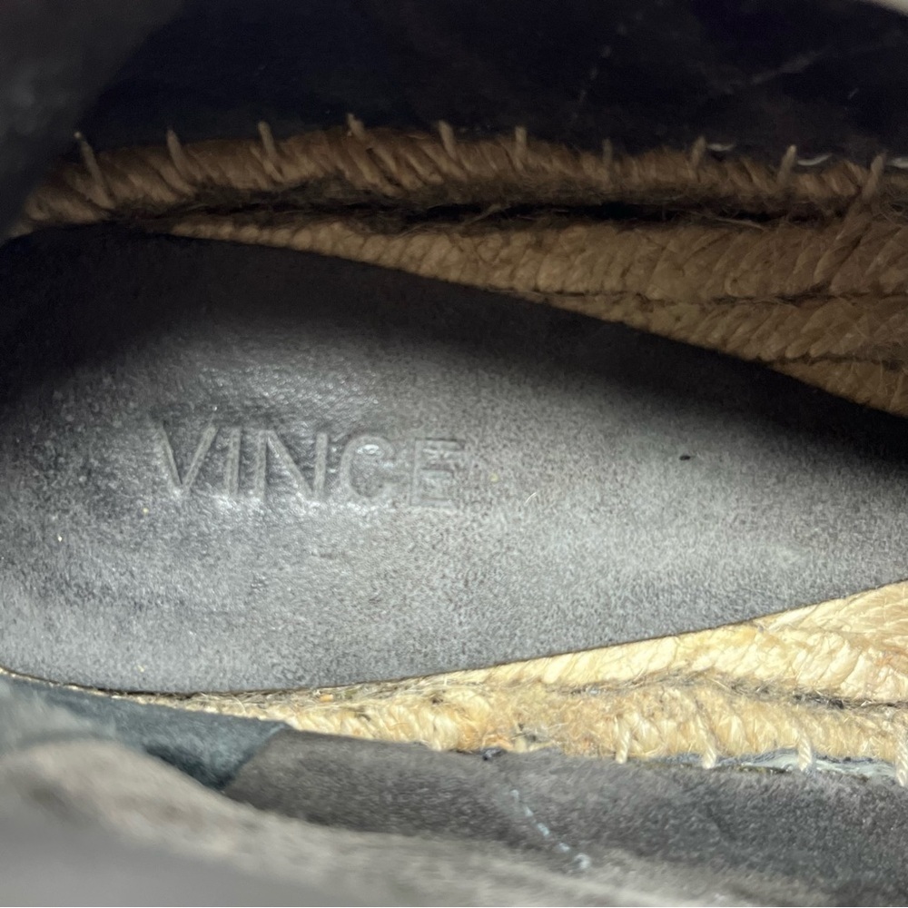Vince Ronan Suede Slip/Pull On Espadrille Flat Ankle Booties Women’s 8 Gray Boho - Picture 10 of 12